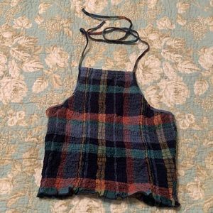 Self tie American eagle smocked top